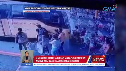 3 menor de edad, sugatan matapos araruhin ng bus ang ilang pasahero sa terminal | UB