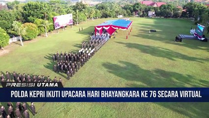 Upacara Hari Bhayangkara Ke-76 di Mapolda Kepri