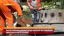 Oscar Herrera Ahuad y Juan Manzur recorrieron obras en Puerto Iguazú