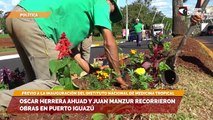 Oscar Herrera Ahuad y Juan Manzur recorrieron obras en Puerto Iguazú