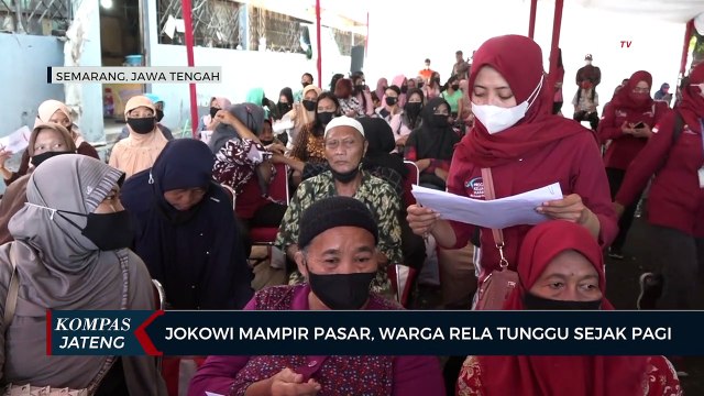 Jokowi Mampir Pasar Peterongan Semarang, Warga Rela Tunggu Sejak Pagi