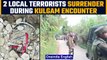J&K: 2 local terrorists surrender during encounter| Suspicious objects found | Oneindia news *news