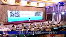 中国北京举办全球发展论坛——呼吁合作/China holds forum on global development, calls for cooperation