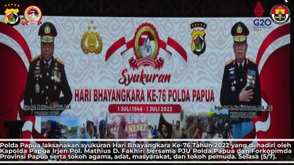 Syukuran Hari Bhayangkara Ke 76 Polda Papua