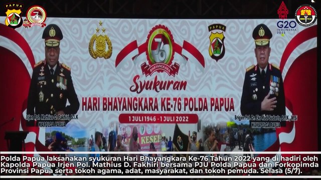 Syukuran Hari Bhayangkara Ke 76 Polda Papua