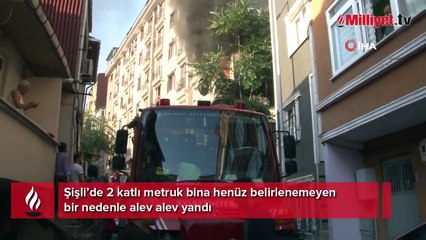 Metruk bina alev alev yandı