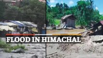 Flood In Manikaran Valley In Himachal Pradesh Following Heavy Rainfall