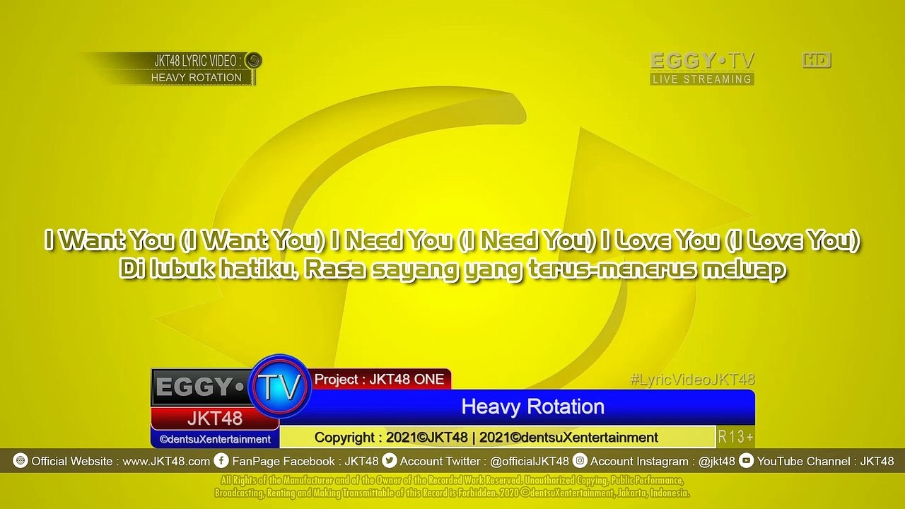Lirik Heavy Rotation - JKT48