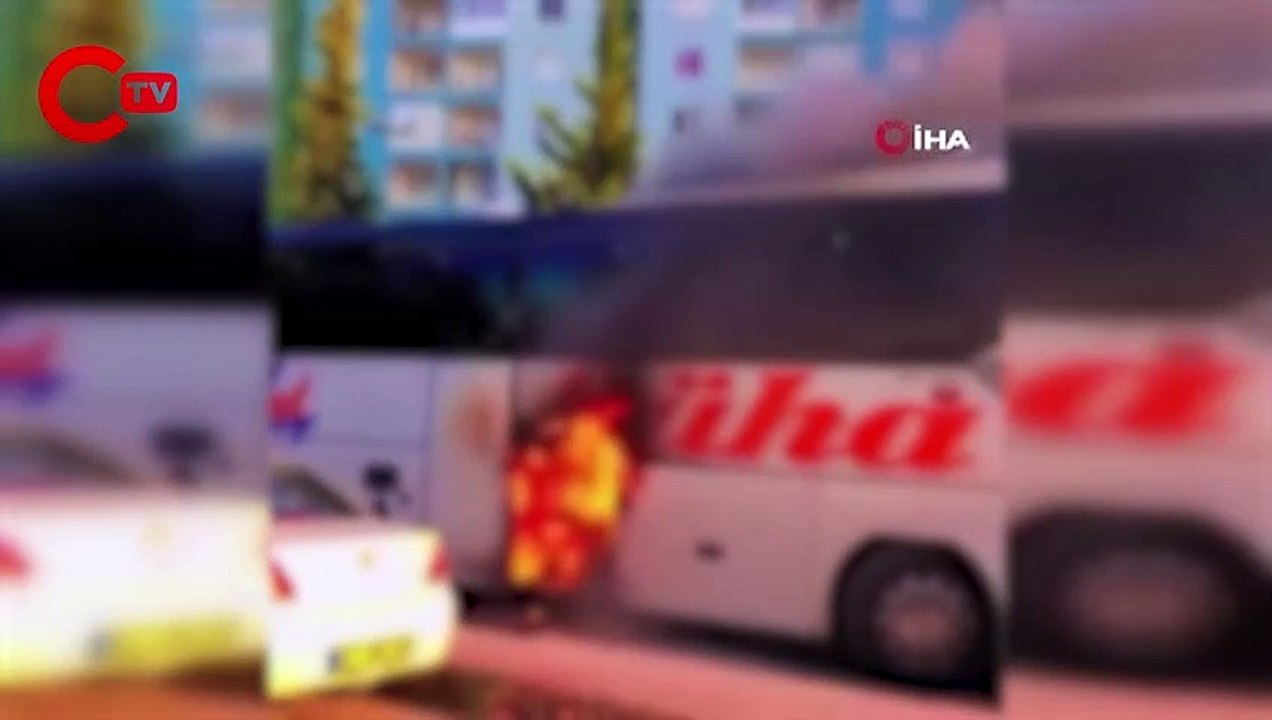 Faciadan dönüldü: Park halindeki boş 'yolcu otobüsünde' yangın
