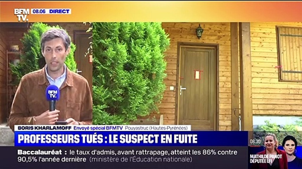 Reportage sur le meurtre de deux enseignants d'un collège de Tarbes. Ils ont été retrouvés mort dans le village de Pouyastruc où vivait l'une des victimes. Le suspect principal, en fuite, est l'ex-compagnon de la professeure de français décédée.
