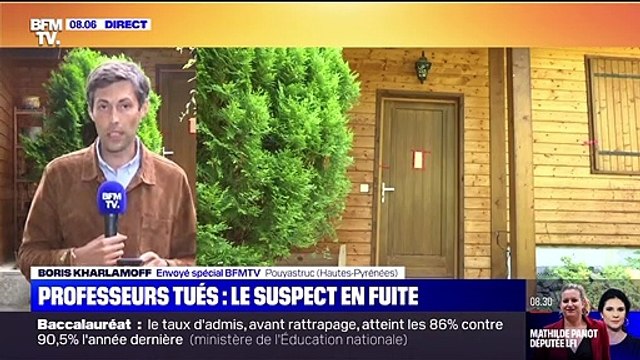 Reportage sur le meurtre de deux enseignants d'un collège de Tarbes. Ils ont été retrouvés mort dans le village de Pouyastruc où vivait l'une des victimes. Le suspect principal, en fuite, est l'ex-compagnon de la professeure de français décédée.