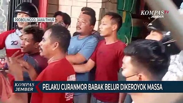 Pelaku Curanmor Bawa Senpi Babak Belur Dikeroyok Massa