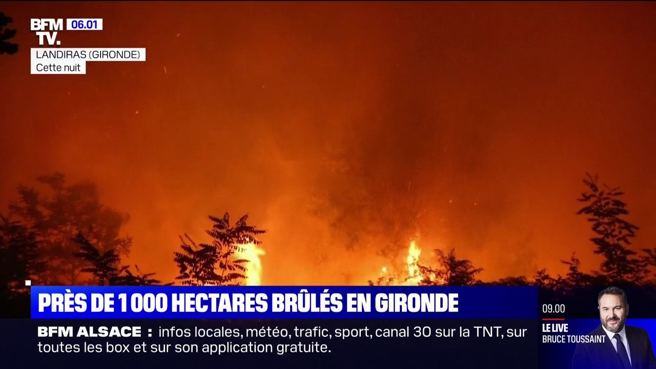 Gironde: près de 1000 hectares partis en fumée