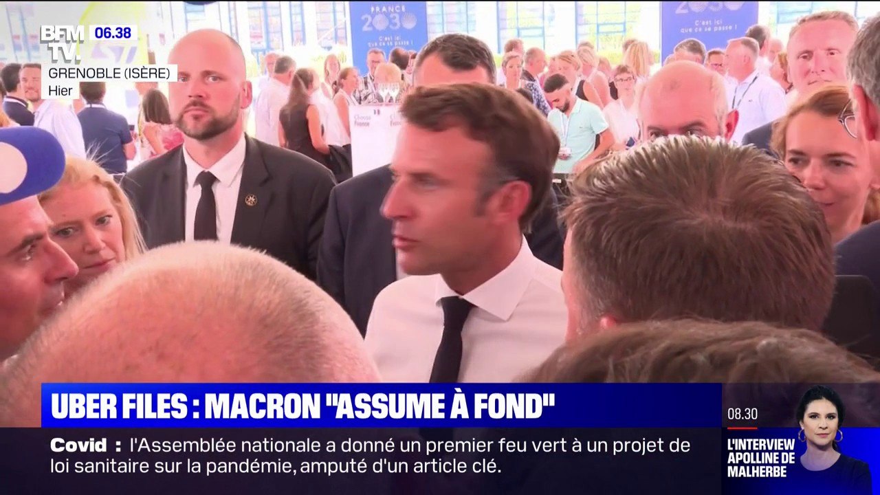 Uber Files: "Ça m'en touche une sans bouger l'autre", assume Emmanuel Macron assume