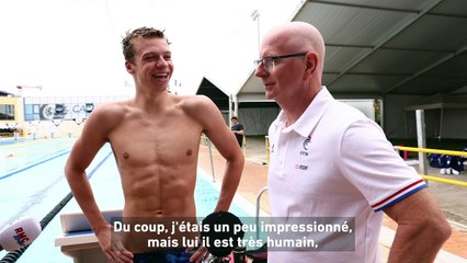 « Michael Phelps me donne pas mal de conseils. » - Natation - Léon Marchand