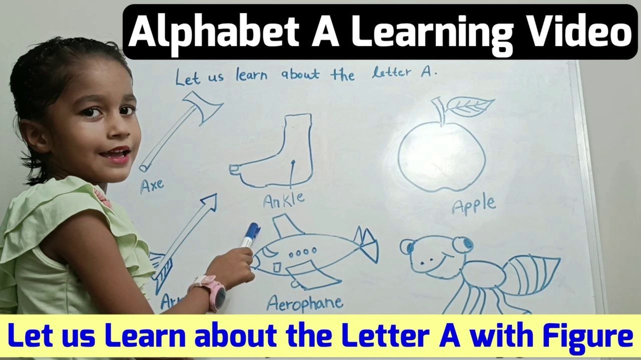 Let us learn about the letter a with figure, Alphabet A Learning Video, learn letter a for toddlers