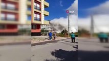 Sancaktepe'de arazideki yangın binaya sıçradı: 3 itfaiye eri dumandan etkilendi