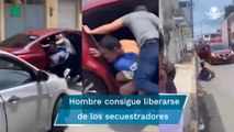 Joven se lanza de coche en movimiento para evitar ser secuestrado en Edomex