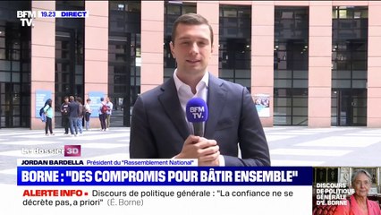 Jordan Bardella: "Ce que dit Mme Borne est tout le contraire de ce qu'ils font"