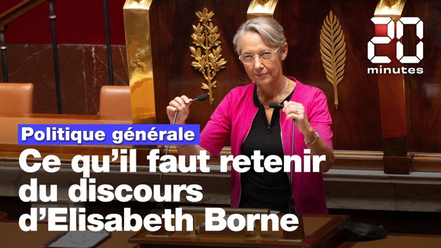 Pouvoir d'achat, emploi, retraite, EDF, impôts : Ce qu'il faut retenir du discours d'Elisabeth Borne