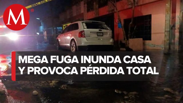 Agua y Drenaje de Monterrey estima 14 viviendas con daños por macrofuga