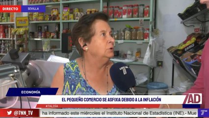 Javier Soltero entrevista a una pequeña empresaria dueña de un pequeño supermercado de pueblo. La inflación les está ahogando