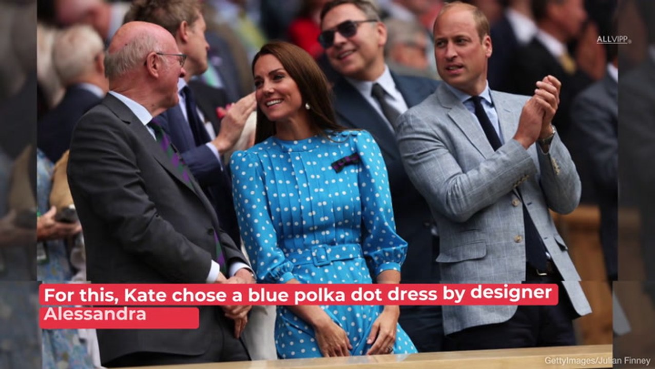 Duchess Kate At Wimbledon - Oops! Her Dress Almost Blew Off!