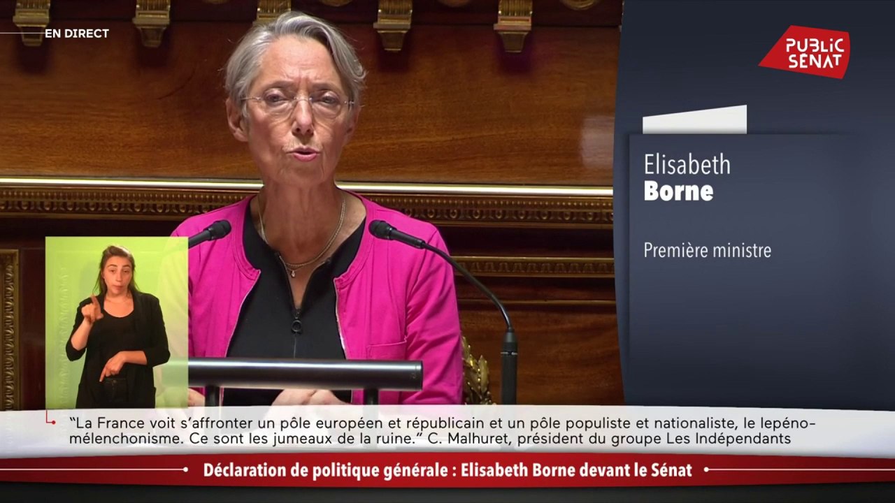 Élisabeth Borne salue le rôle du Sénat, « un pôle d’équilibre et de stabilité »