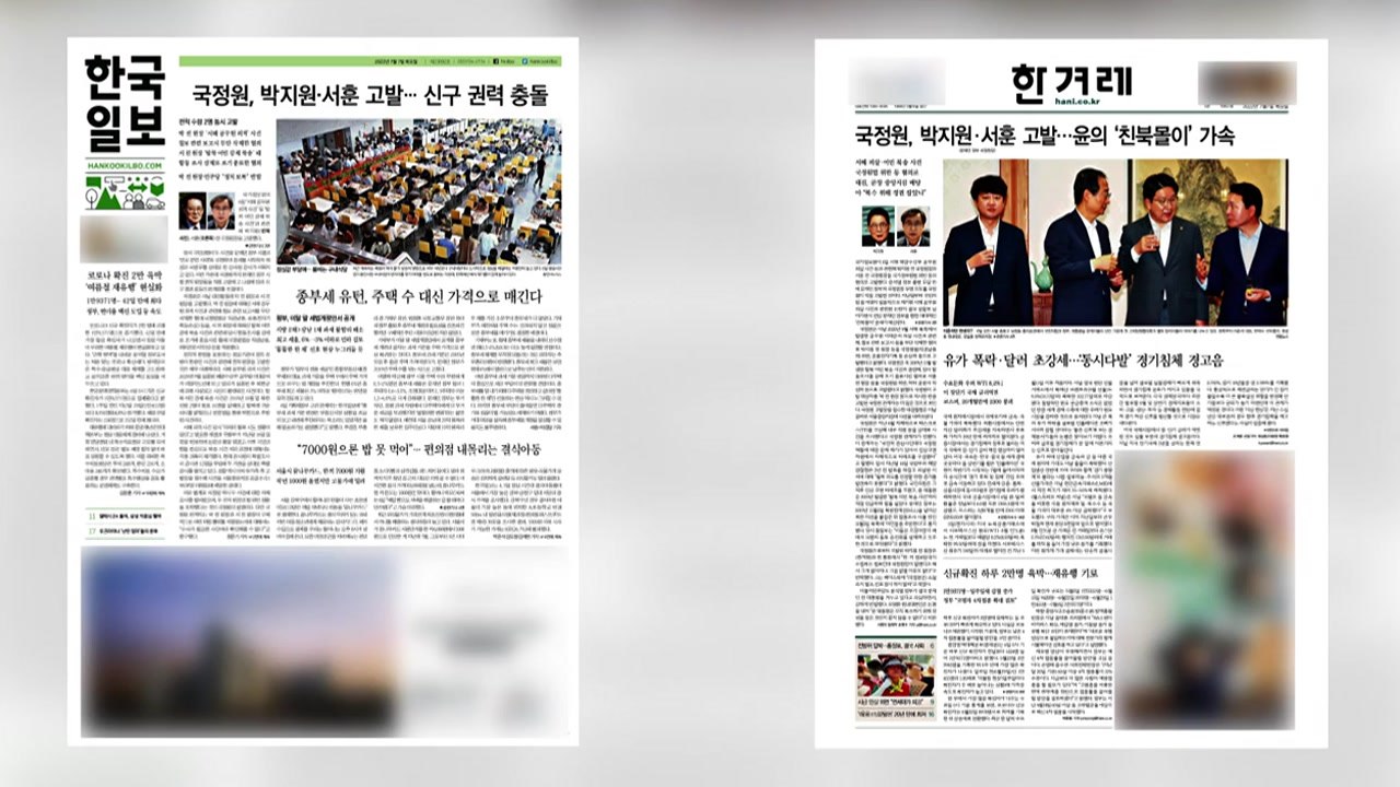 [굿모닝브리핑] 국정원, 박지원·서훈 고발...신구 갈등 본격화 조짐 / YTN