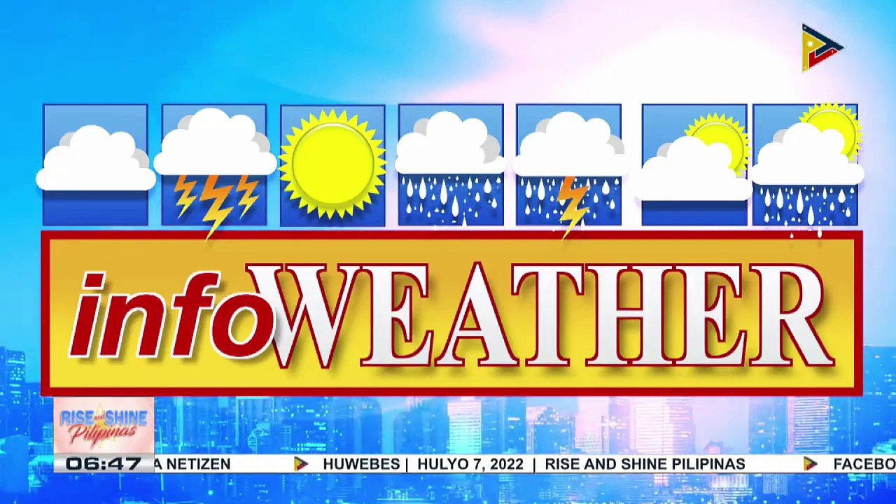 INFO WEATHER | ITCZ, patuloy na nakaaapekto sa iba't-ibang bahagi ng bansa