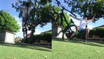 ''Bold enough, but not fast enough' BMX enthusiast botches a barspin '