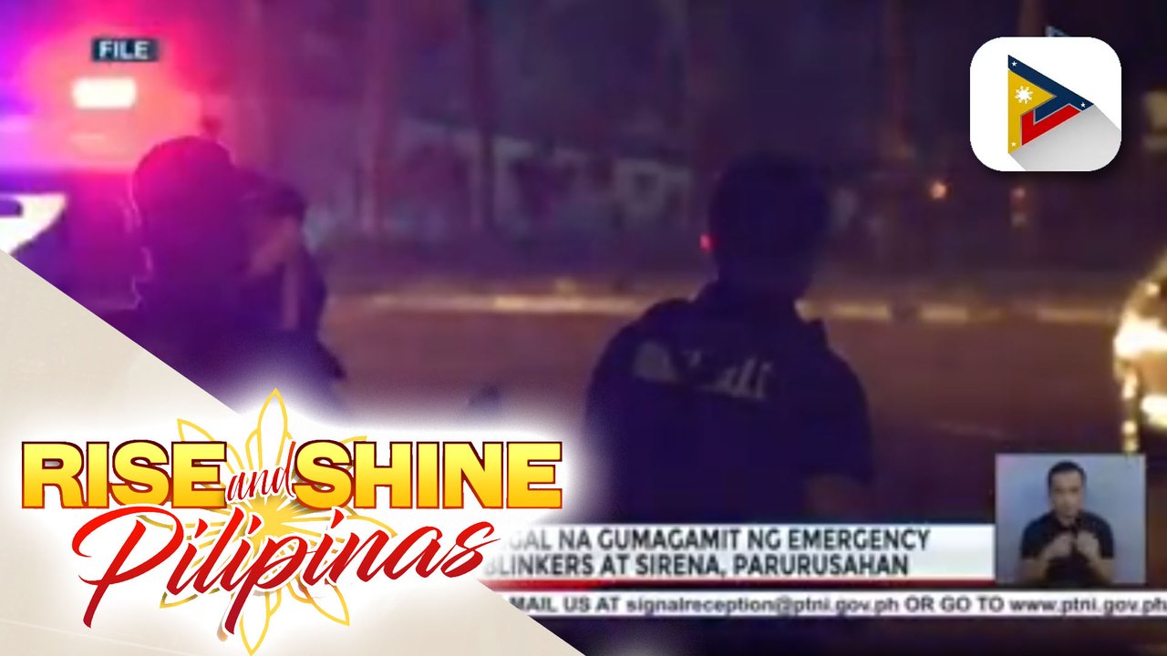 Mga motoristang iligal na gumagamit ng emergency devices gaya ng blinkers at sirena, parurusahan