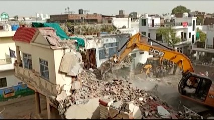 India’s ‘bulldozer justice’: authorities accused of smashing homes of Muslim protest organisers