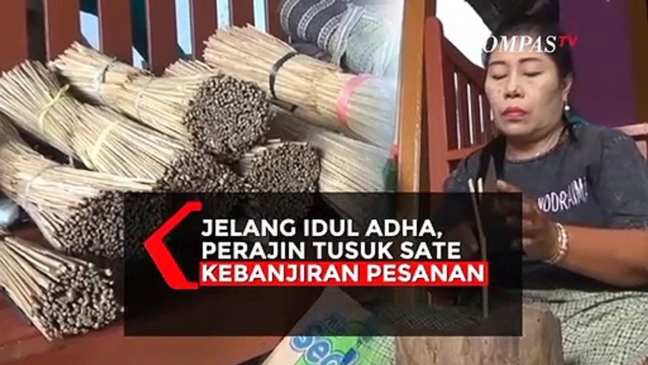 Jelang Idul Adha, Perajin Tusuk Sate di Kediri Kebanjiran Pesanan