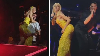 Gülşen konserinde yine yerinde duramadı! Önce erkek arkadaşının kucağına çıktı sonra Edis'le kalça dansı yaptı