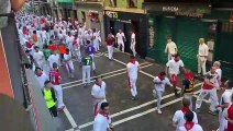 Primer encierro de San Fermín desde la calle Estafeta