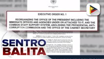 Pres. Marcos Jr., nagbaba ng dalawang bagong executive order; Reorganization at pagbuwag sa ilang tanggapan, ipinag-utos