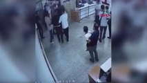 Hastanede sağlık çalışanına saldırı kamerada