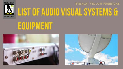 List of Audio Visual Systems & Equipment in UAE