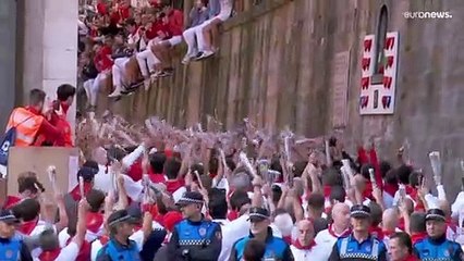 Primer encierro de San Fermín rápido y limpio con cinco heridos leves por traumatismos