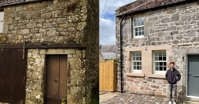 Un Écossais achète un cottage abandonné dans son village et le transforme en une adorable “tiny house”