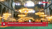 Ayasofya Camii'nde bayram hazırlıkları tamamlandı