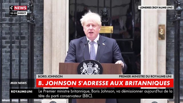 Royaume-Uni: Regardez la prise de parole du Premier ministre Boris Johnson qui annonce sa démission de la direction du parti conservateur: Personne n'est indispensable - VIDEO