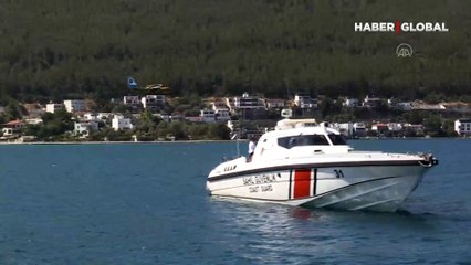 THK uçaklarından Bodrum'da! Tatilciler ilgiyle izledi