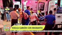 Accidente carretero en Chiapas deja 10 migrantes heridos