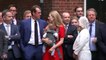 Carrie Johnson and baby Romy watch on as PM resigns