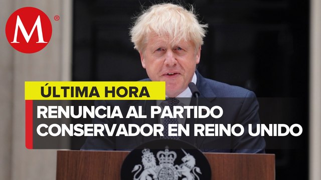 Renuncia Boris Johnson como líder del Partido Conservador británico