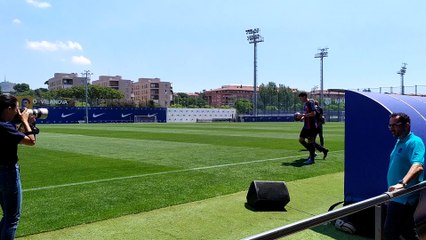 Los primeros toques de balón de Christensen con el Barça / CULEMANÍA