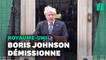 Le Premier ministre Boris Johnson annonce sa démission