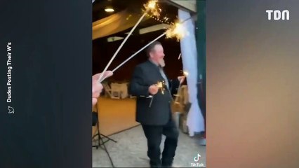 Il met le feu à un mariage, sa réaction est lunaire !